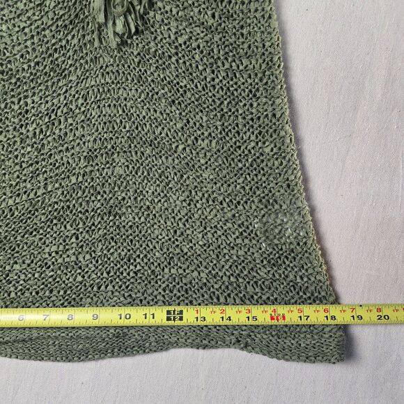 John & Jenn Crochet Fringe Top Olive Spice Women's Size Small Petite - Picture 7 of 13